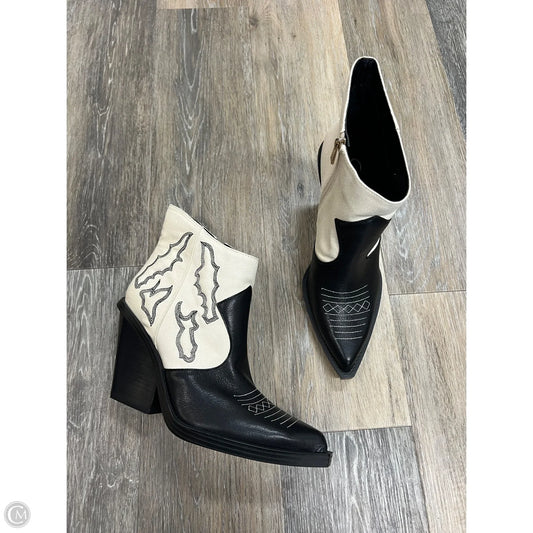 -Boots Western By Jessica Simpson In Black & White, Size: 9