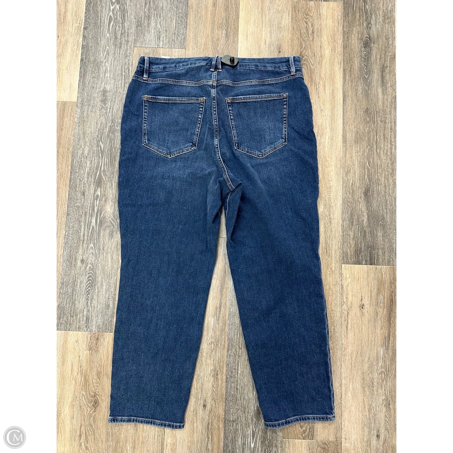 Jeans Straight By Good American In Blue Denim, Size: 18