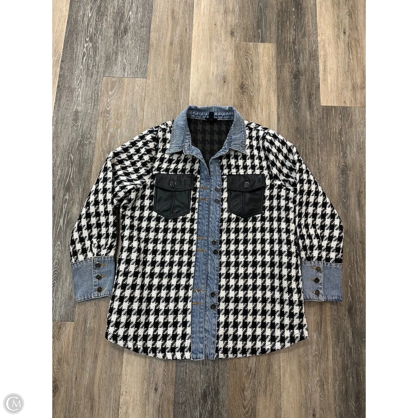 Jacket Other By Tribal In Black & White, Size: L