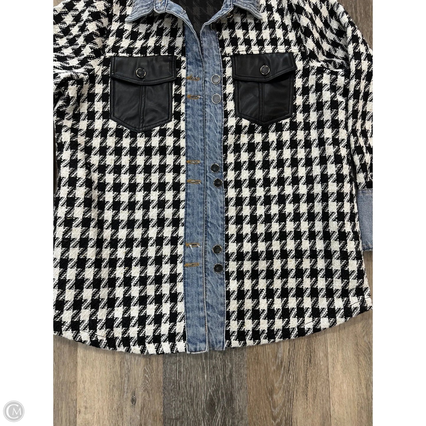 Jacket Other By Tribal In Black & White, Size: L