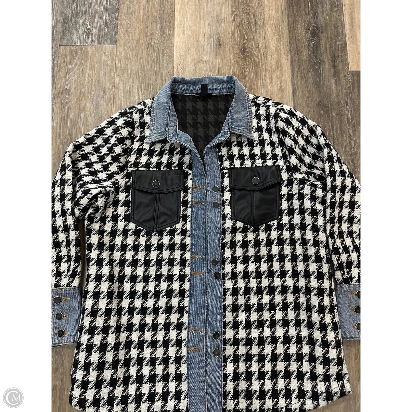 Jacket Other By Tribal In Black & White, Size: L