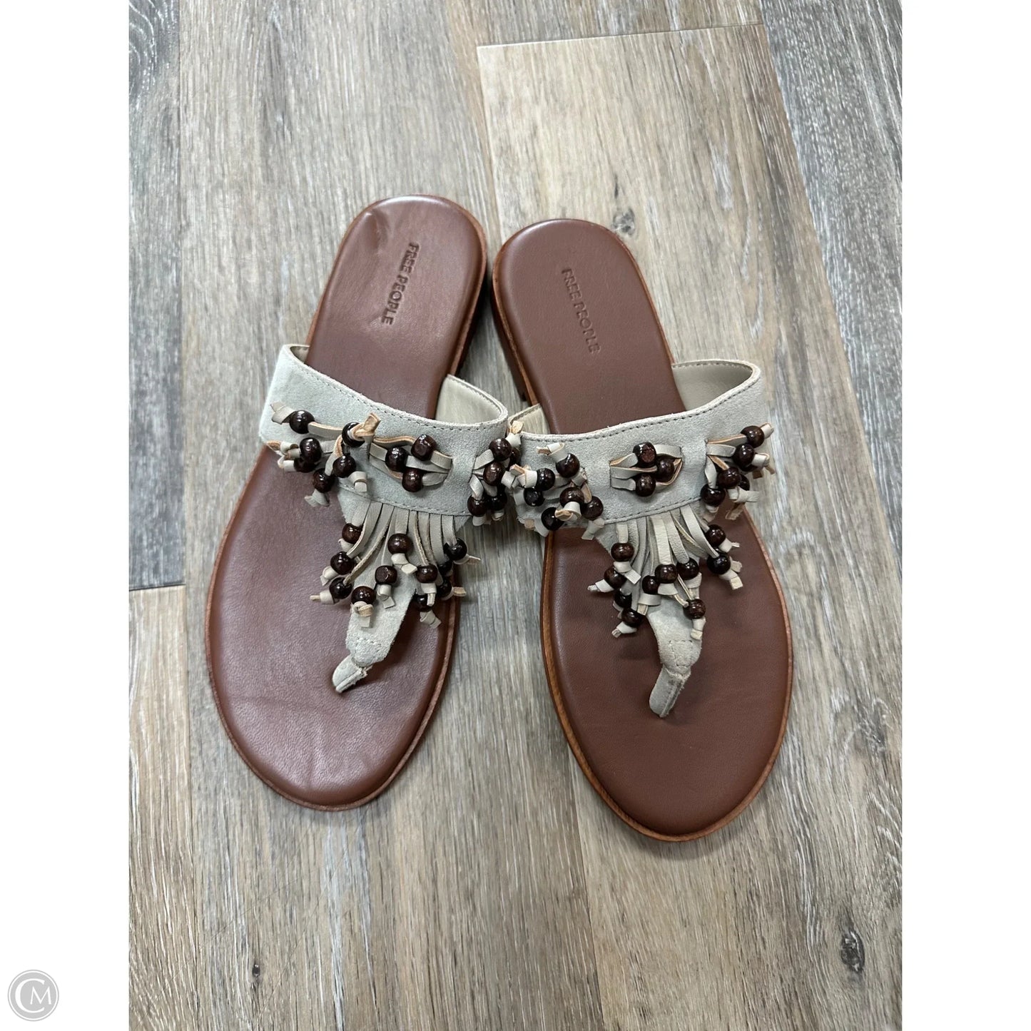 Sandals Flip Flops By Free People In Tan, Size: 8
