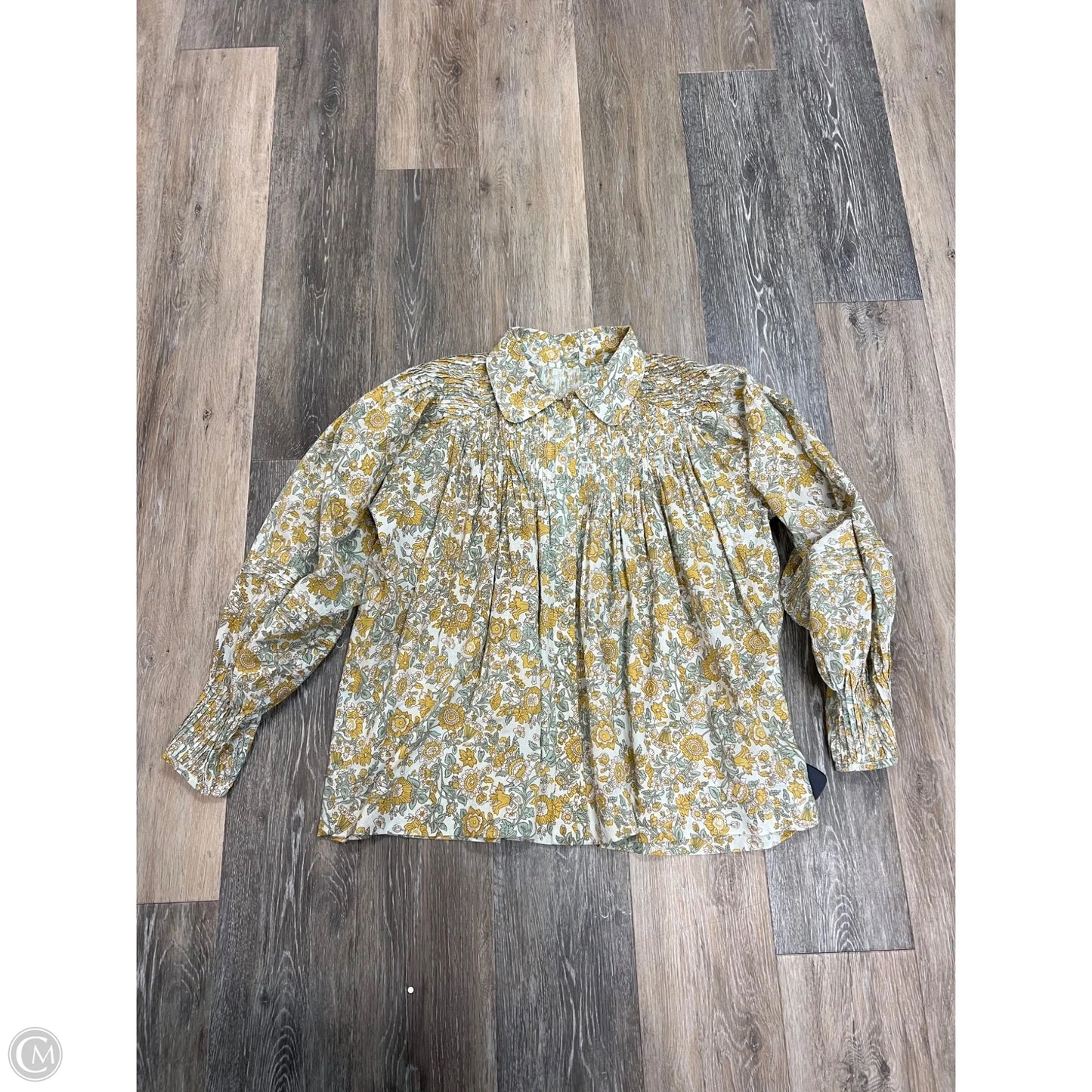 Blouse Long Sleeve By Mirth In Floral Print, Size: M