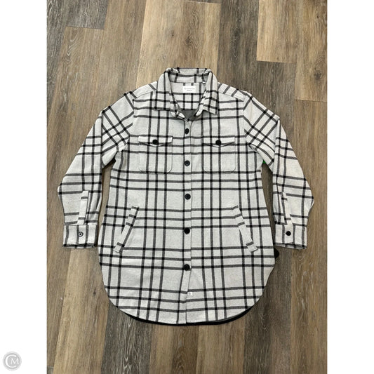 Jacket Shirt By 7Diamonds In Plaid Pattern, Size: L
