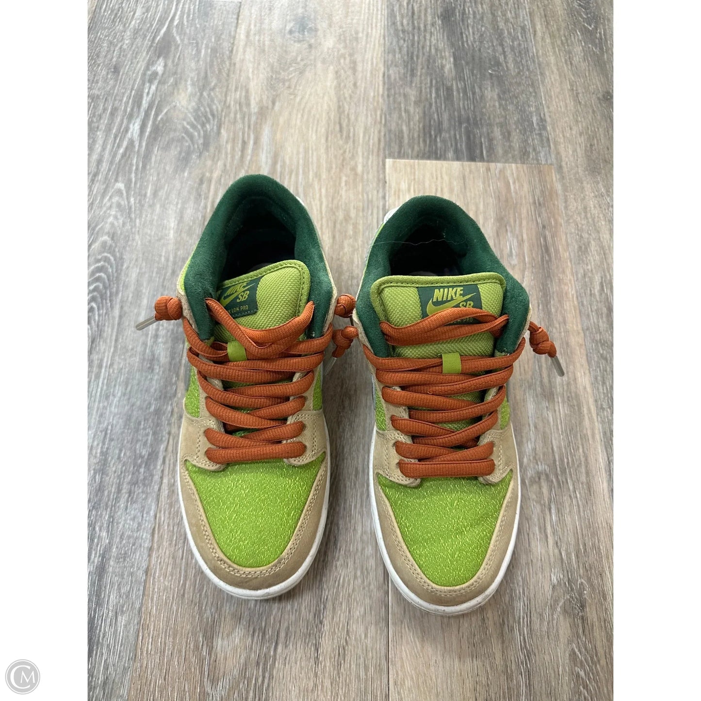 Shoes Athletic By Nike In Green & Tan, Size: 6