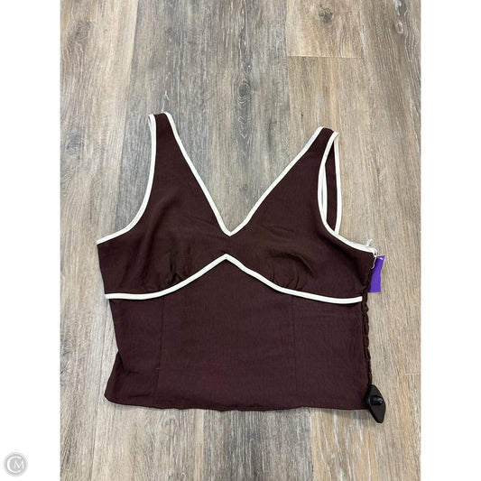 Top Sleeveless By Sienna Sky In Brown, Size: Xl