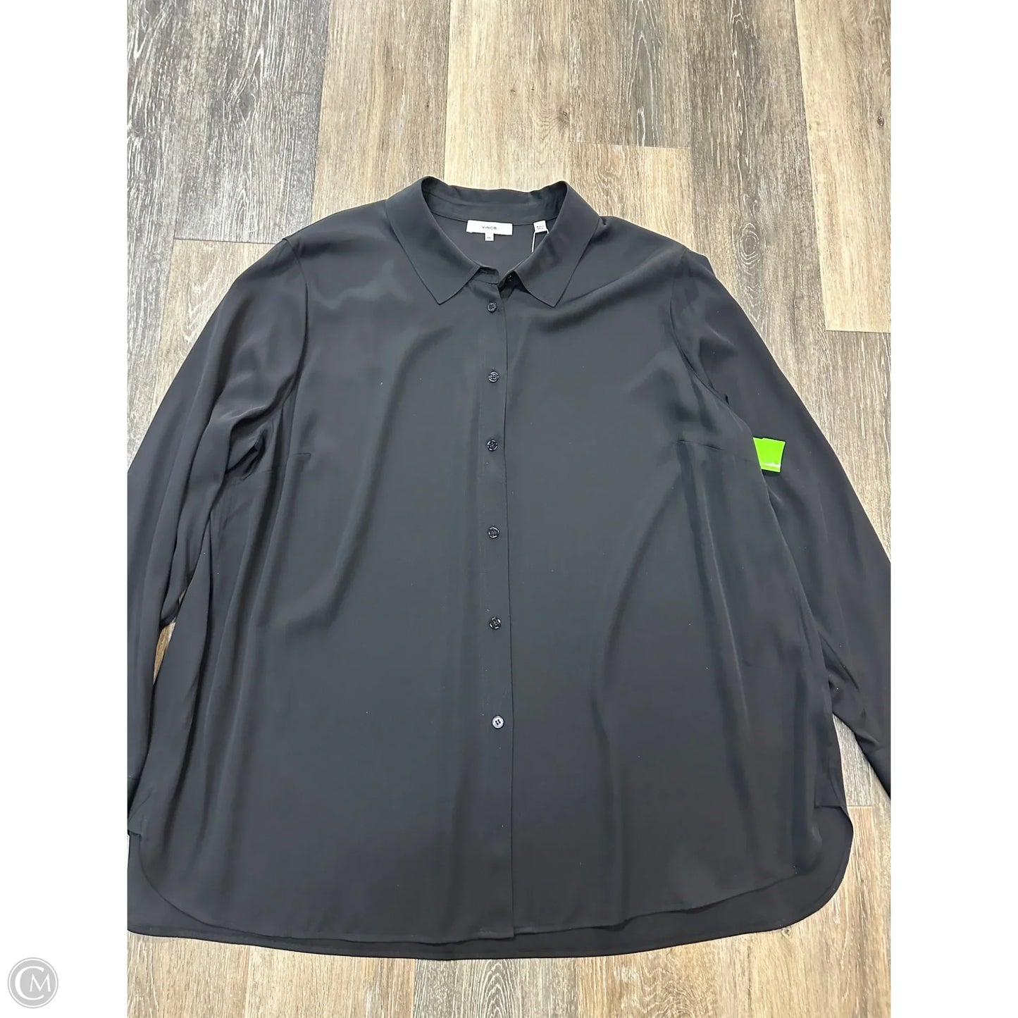 Blouse Long Sleeve By Vince In Black, Size: Xxl