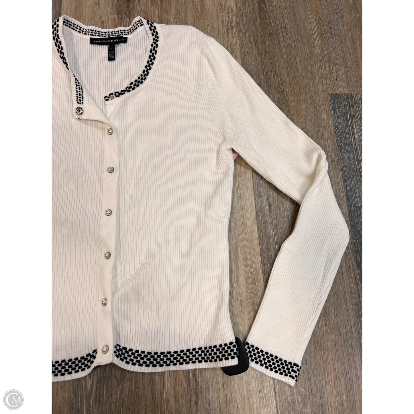 -Sweater Cardigan By White House Black Market In White, Size: M