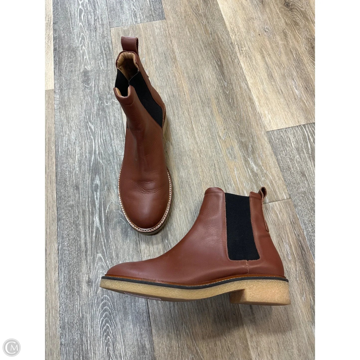 Boots Ankle Heels By Everlane In Brown, Size: 10.5