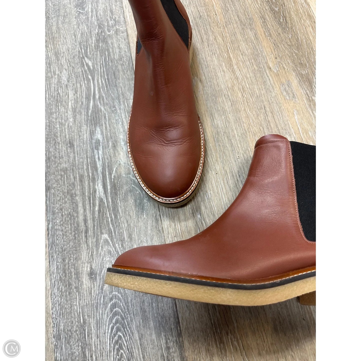Boots Ankle Heels By Everlane In Brown, Size: 10.5