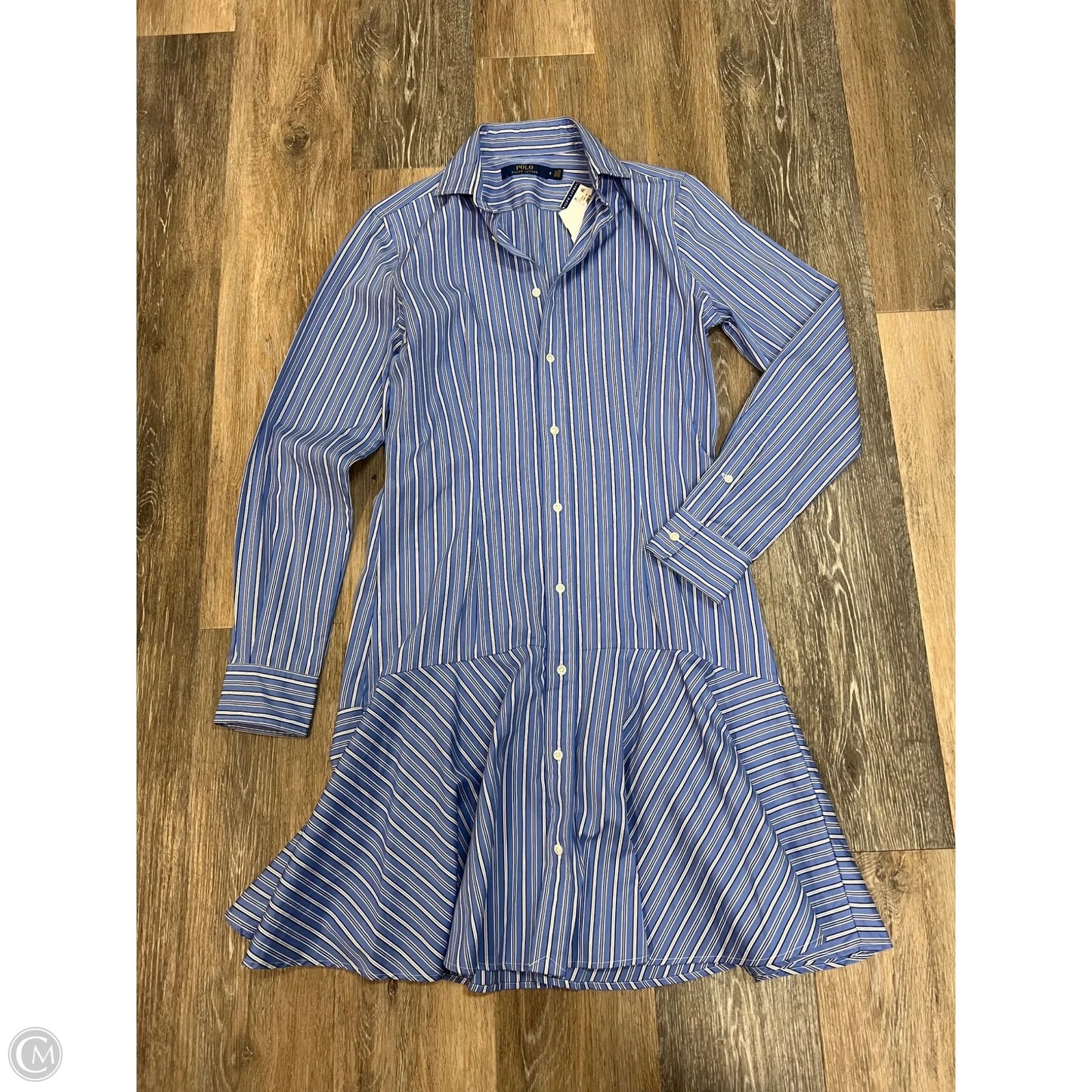 Dress Casual Midi By Polo Ralph Lauren In Blue, Size: 4