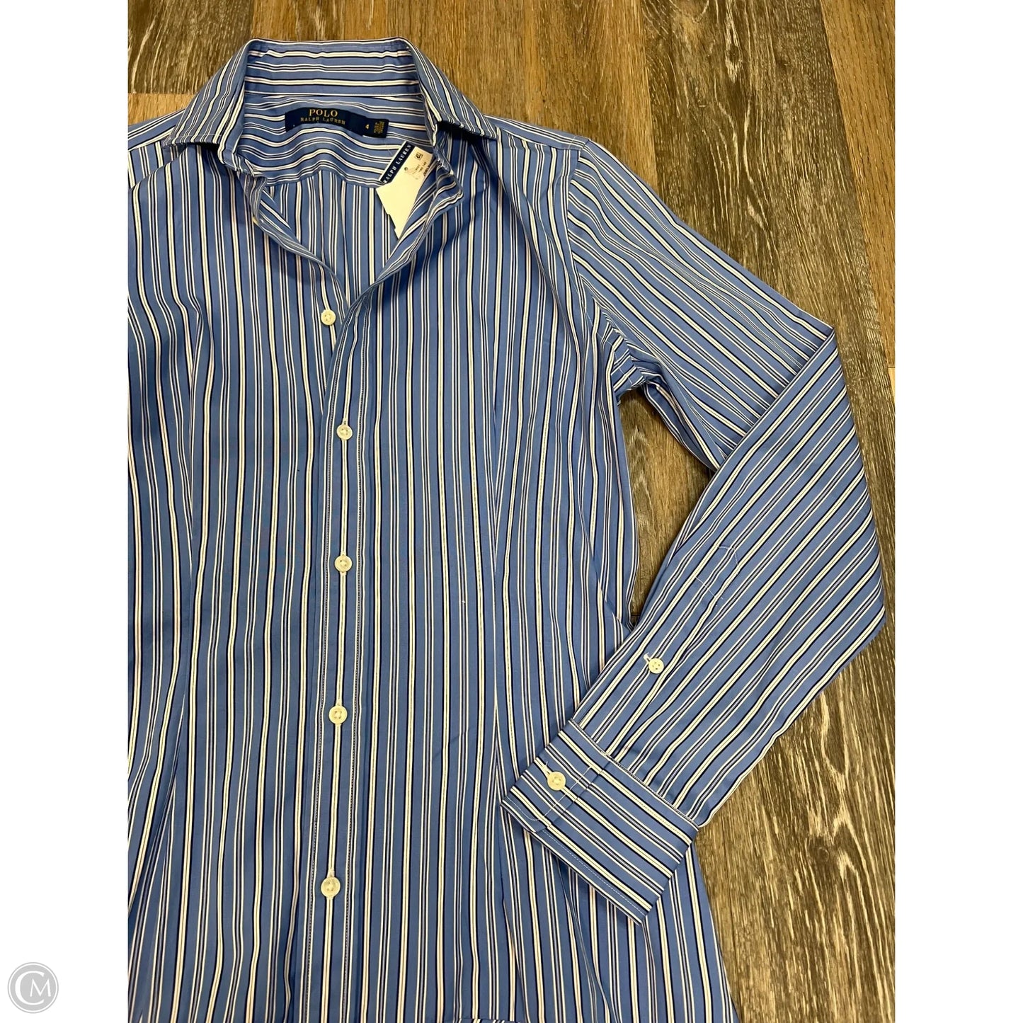 Dress Casual Midi By Polo Ralph Lauren In Blue, Size: 4