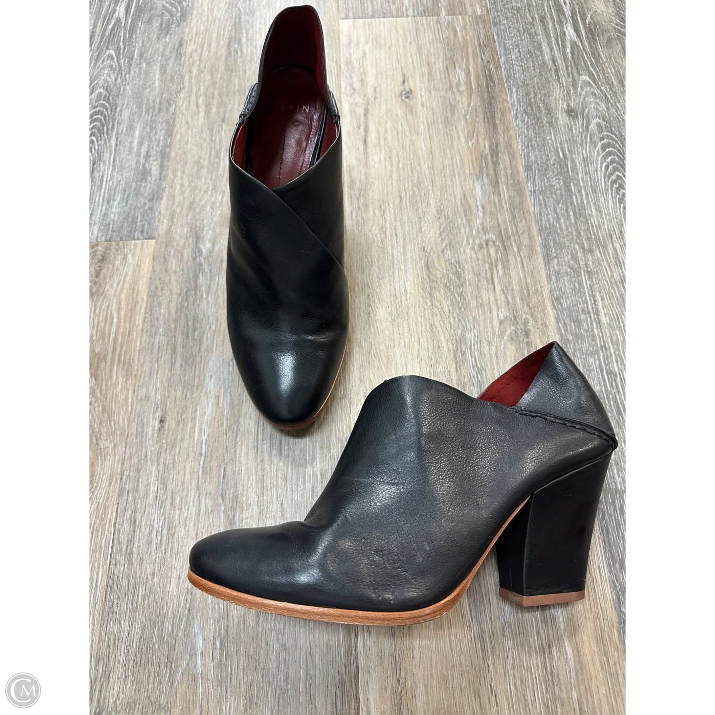 Boots Ankle Heels By Aerin In Black, Size: 8.5