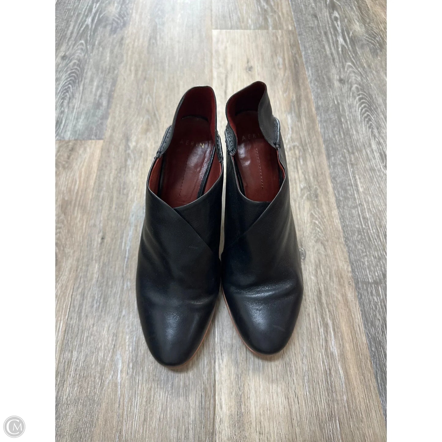 Boots Ankle Heels By Aerin In Black, Size: 8.5