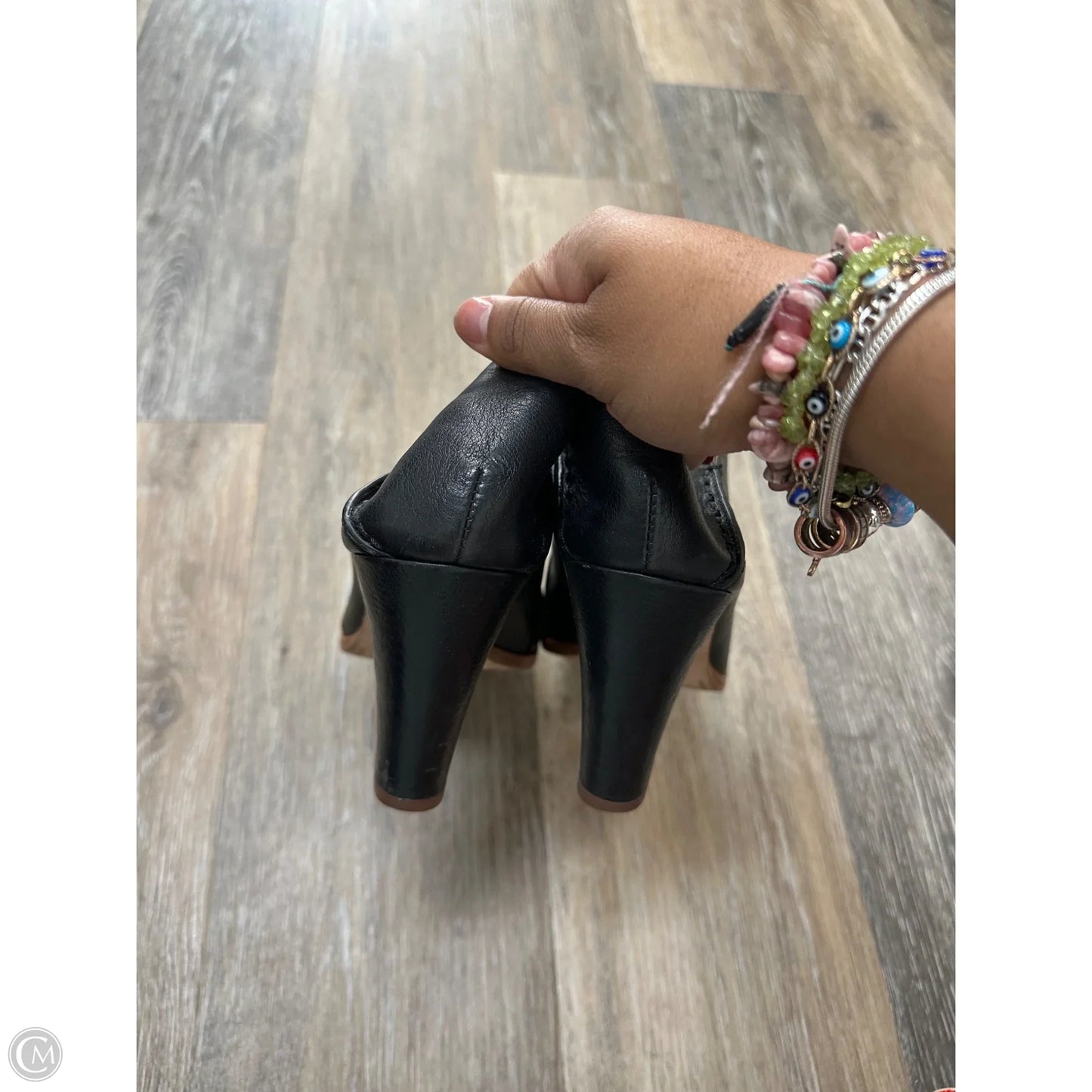 Boots Ankle Heels By Aerin In Black, Size: 8.5