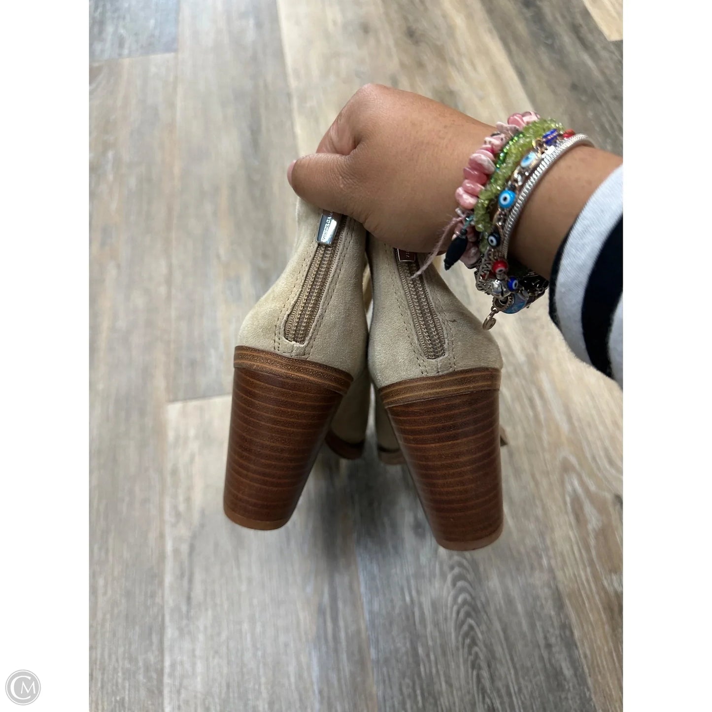Boots Ankle Heels By Vince Camuto In Tan, Size: 7