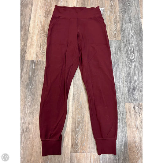 Athletic Pants By Lululemon In Maroon, Size: 6