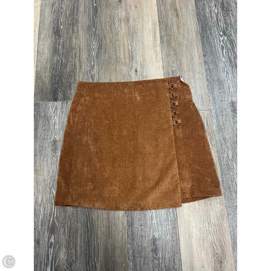 -Skirt Mini & Short By Loveriche In Brown, Size: M