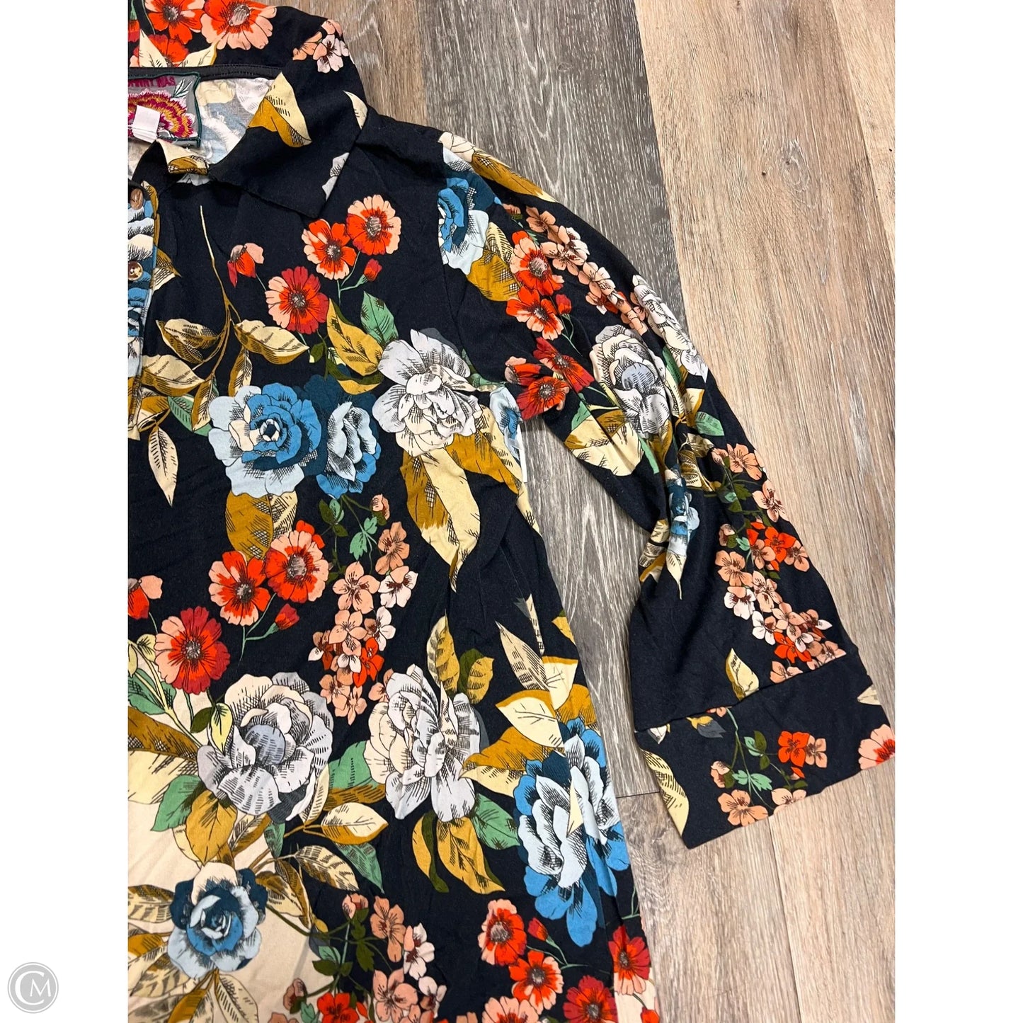 Dress Casual Short By Johnny Was In Floral Print, Size: L