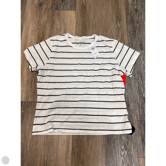 Top Short Sleeve By Abercrombie And Fitch In Striped Pattern, Size: M