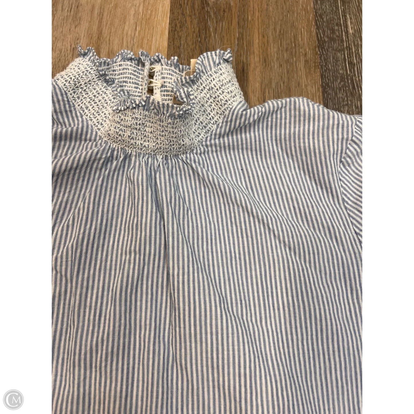 Blouse Designer By Sezane In Blue, Size: M (38)