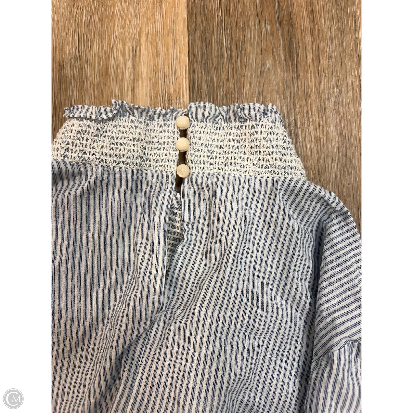 Blouse Designer By Sezane In Blue, Size: M (38)