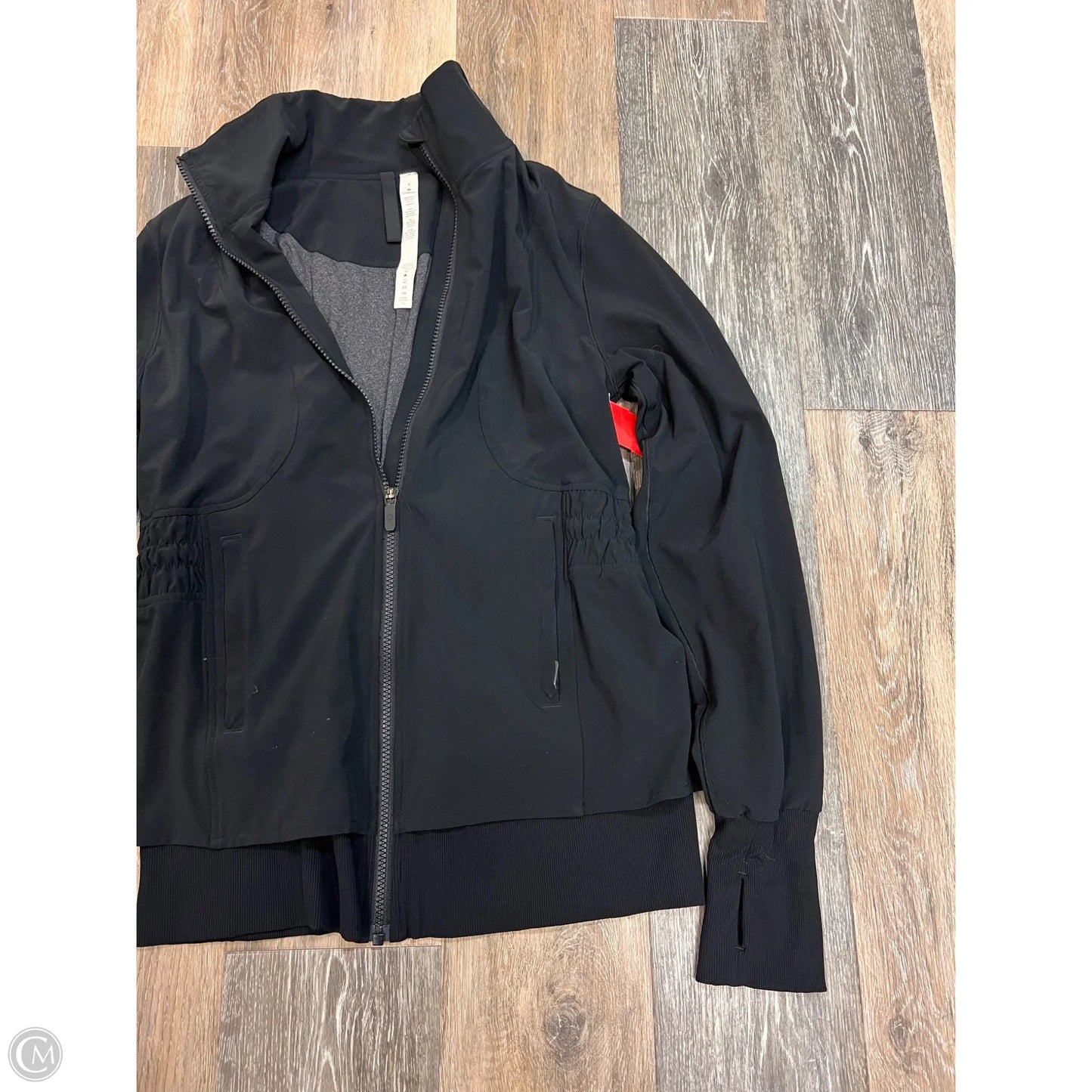 Athletic Jacket By Lululemon In Black, Size: 8