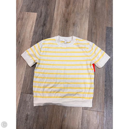 Top Short Sleeve Sweater By Banana Republic In Yellow, Size: S