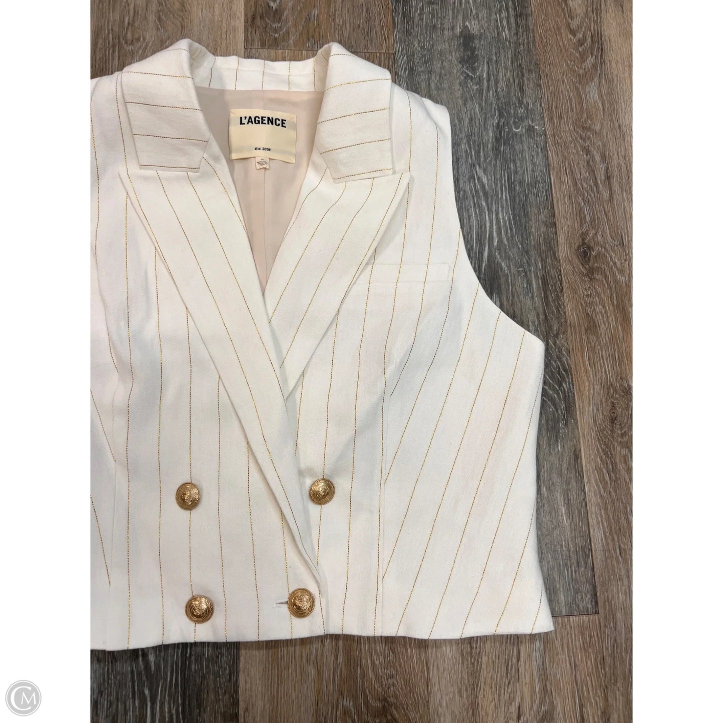 Vest Other By L Agence In Cream, Size: 12