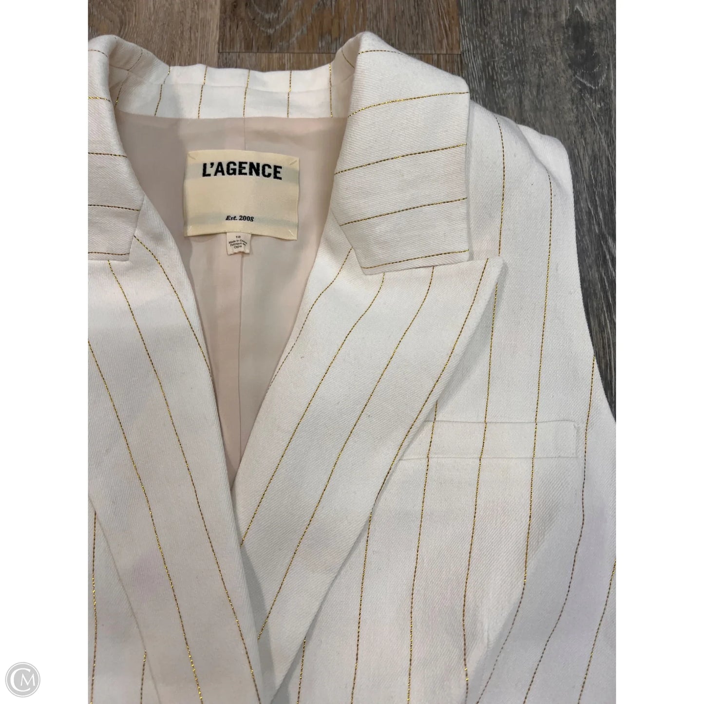 Vest Other By L Agence In Cream, Size: 12