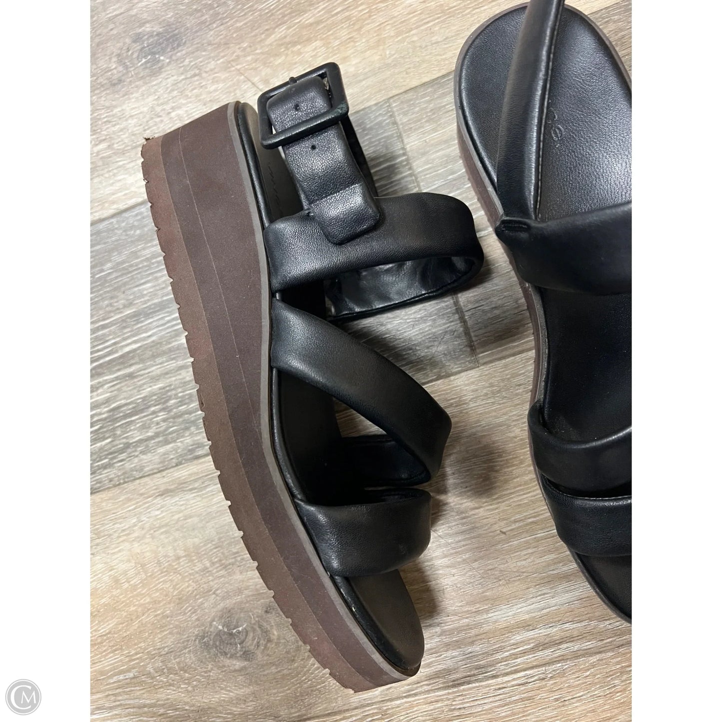 Sandals Heels Platform By Vince In Black, Size: 10
