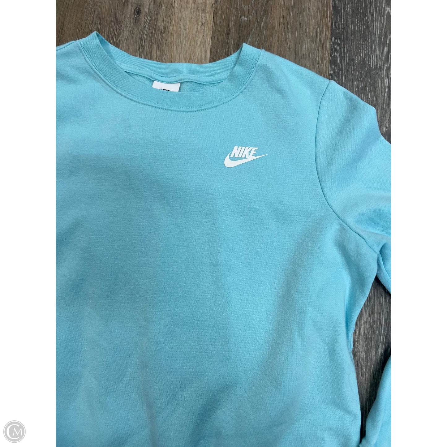 Athletic Sweatshirt Crewneck By Nike Apparel In Blue, Size: S