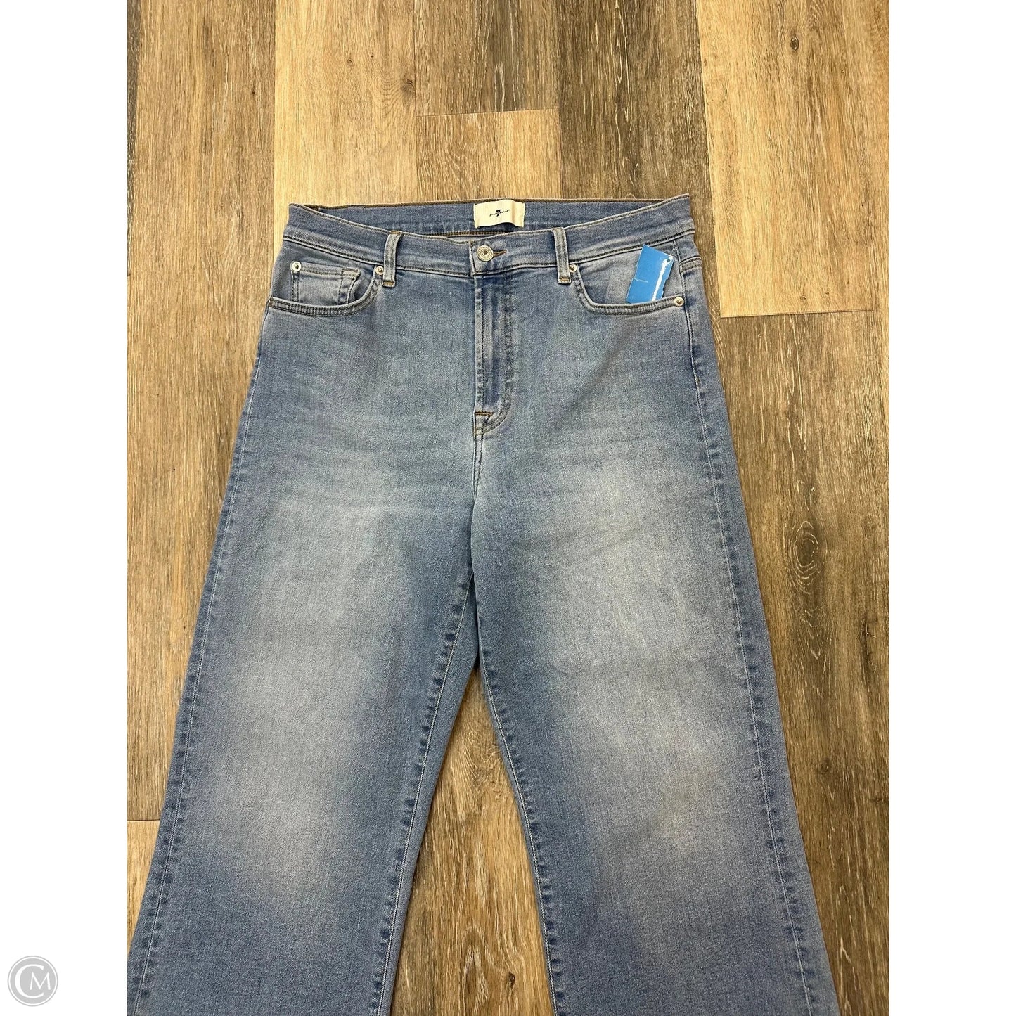 Jeans Straight By 7 For All Mankind In Blue Denim, Size: 12