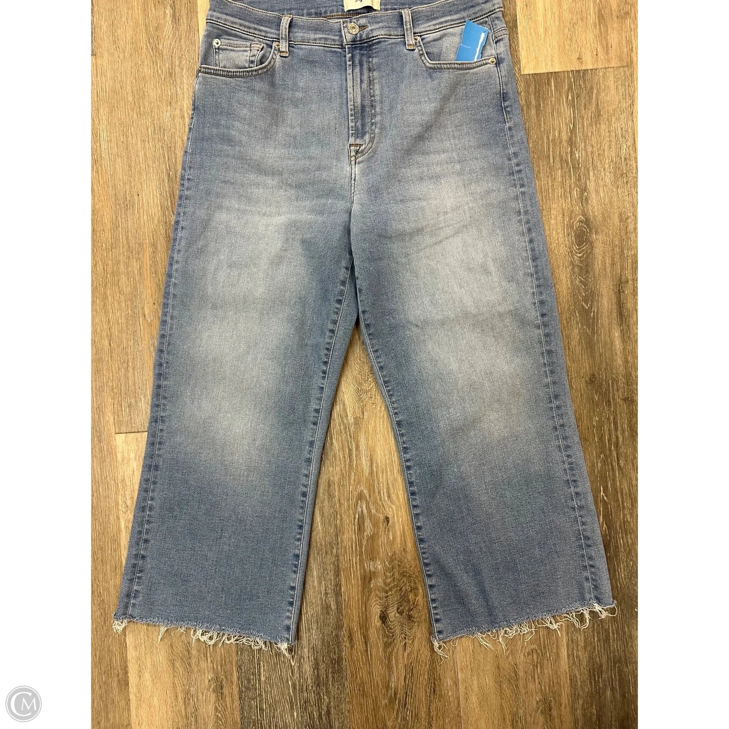 Jeans Straight By 7 For All Mankind In Blue Denim, Size: 12