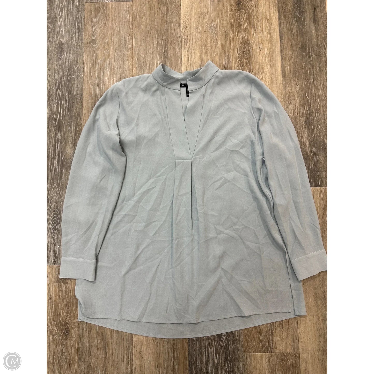 Blouse Long Sleeve By Eileen Fisher In Grey, Size: Xs