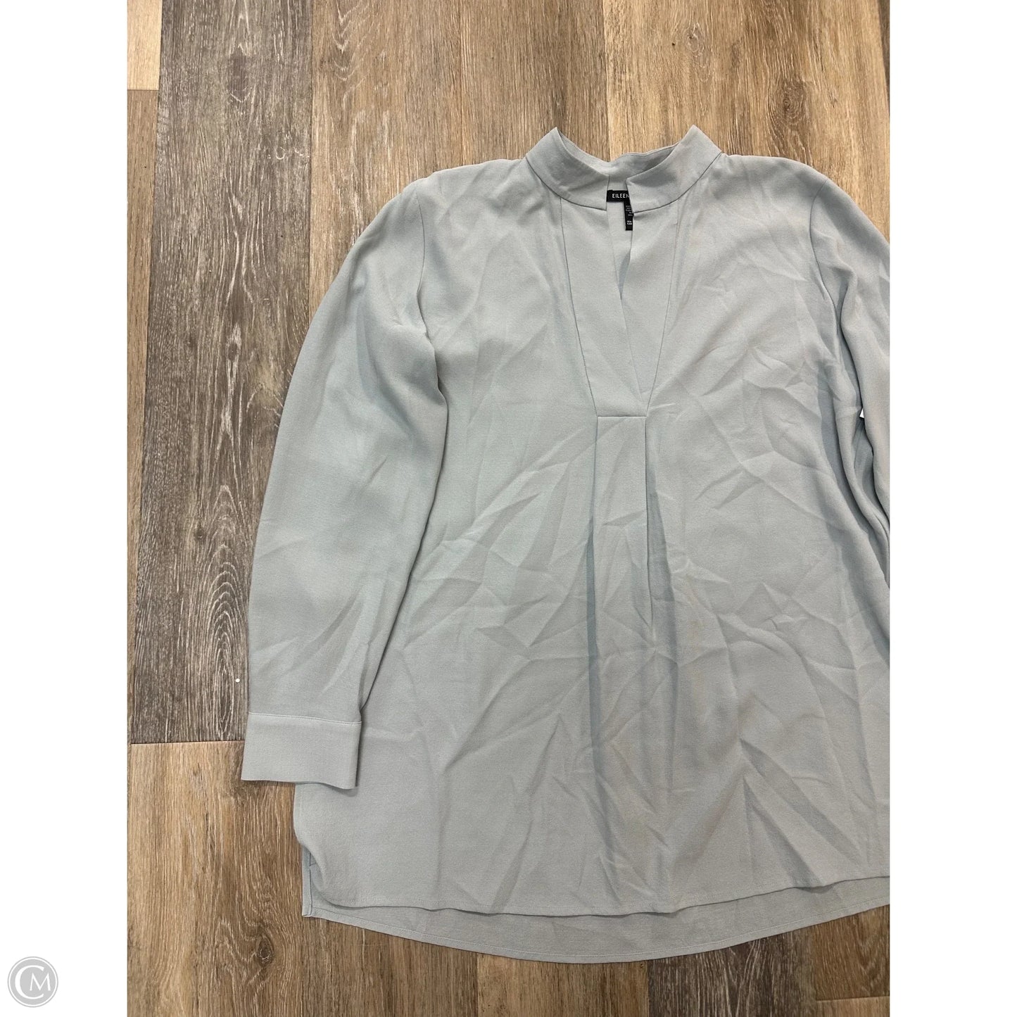 Blouse Long Sleeve By Eileen Fisher In Grey, Size: Xs