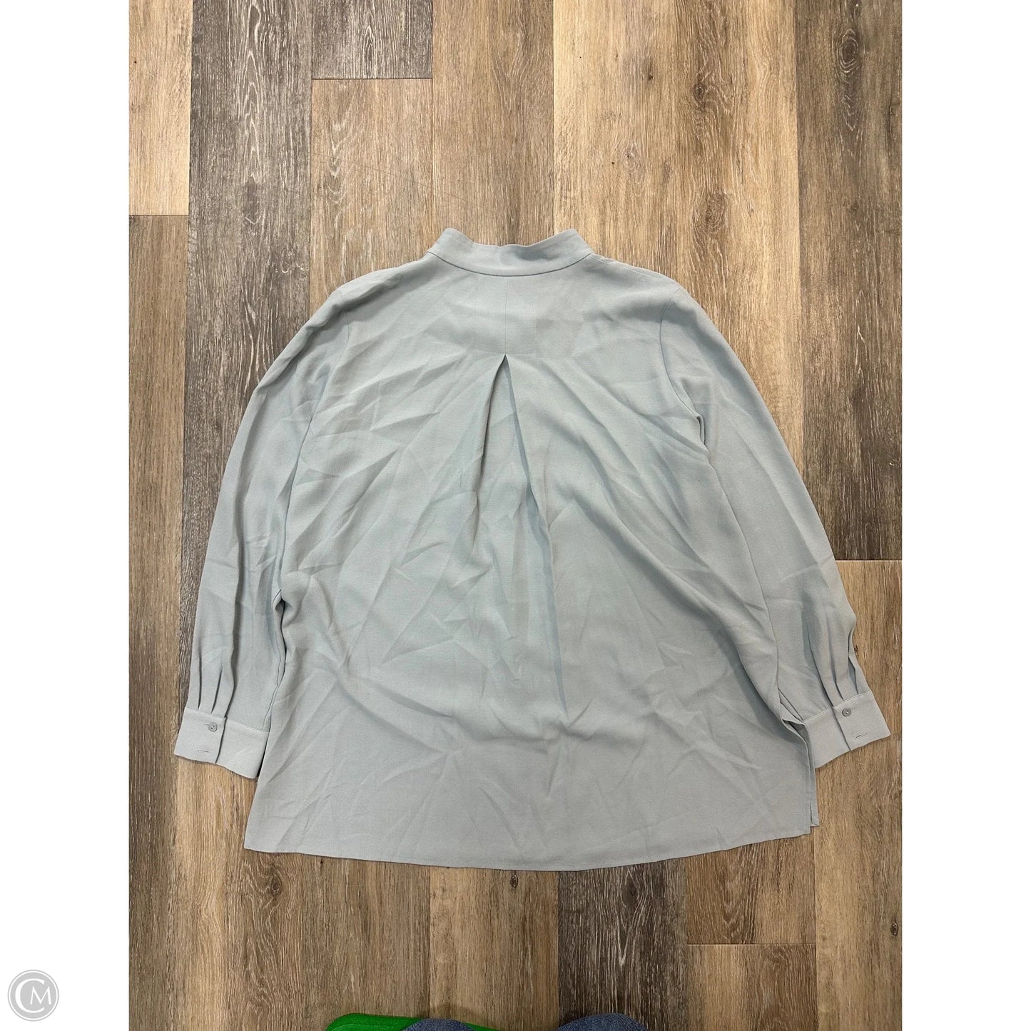 Blouse Long Sleeve By Eileen Fisher In Grey, Size: Xs