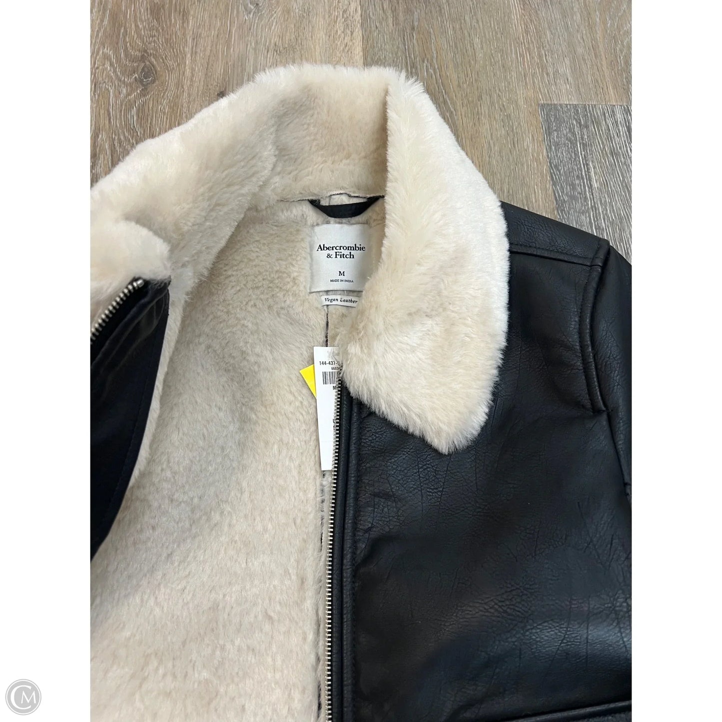 Jacket Leather By Abercrombie And Fitch In Black, Size: M