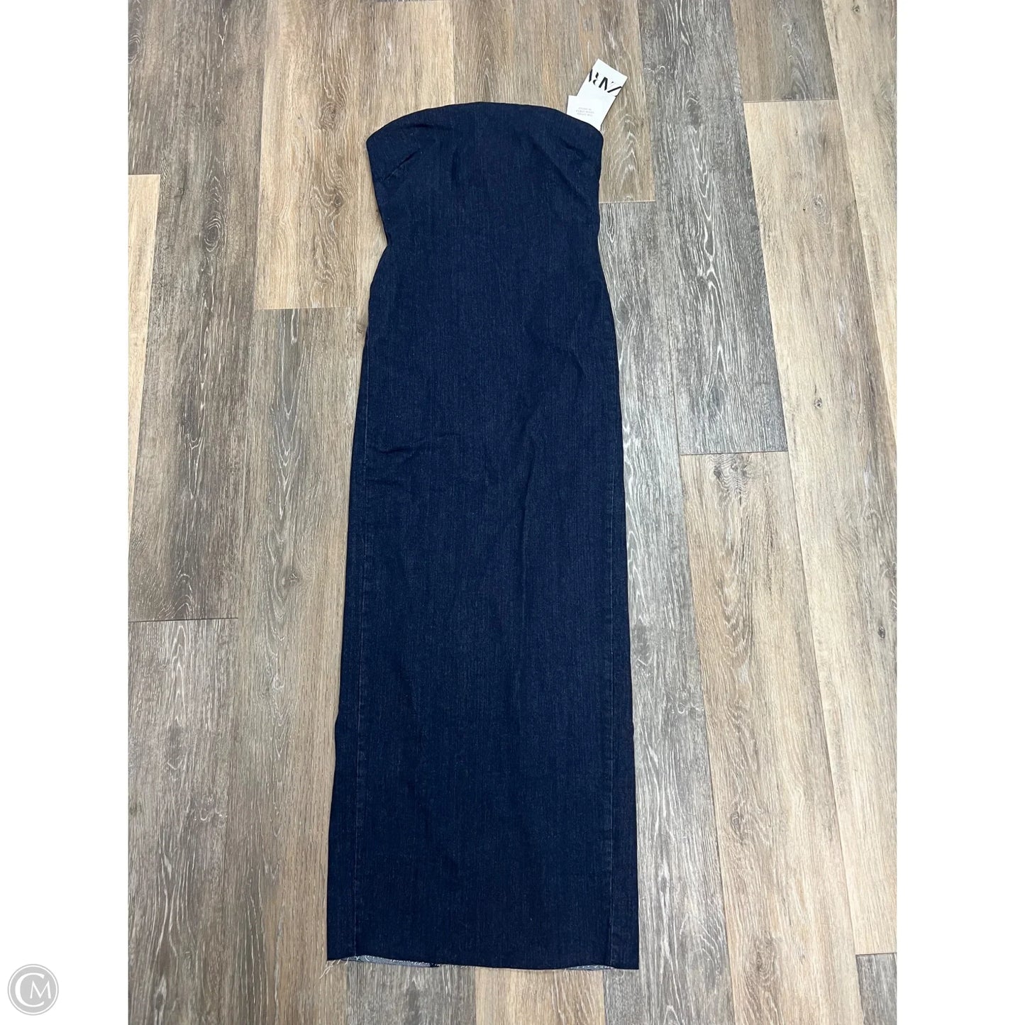 -Dress Casual Maxi By Zara In Blue Denim, Size: M