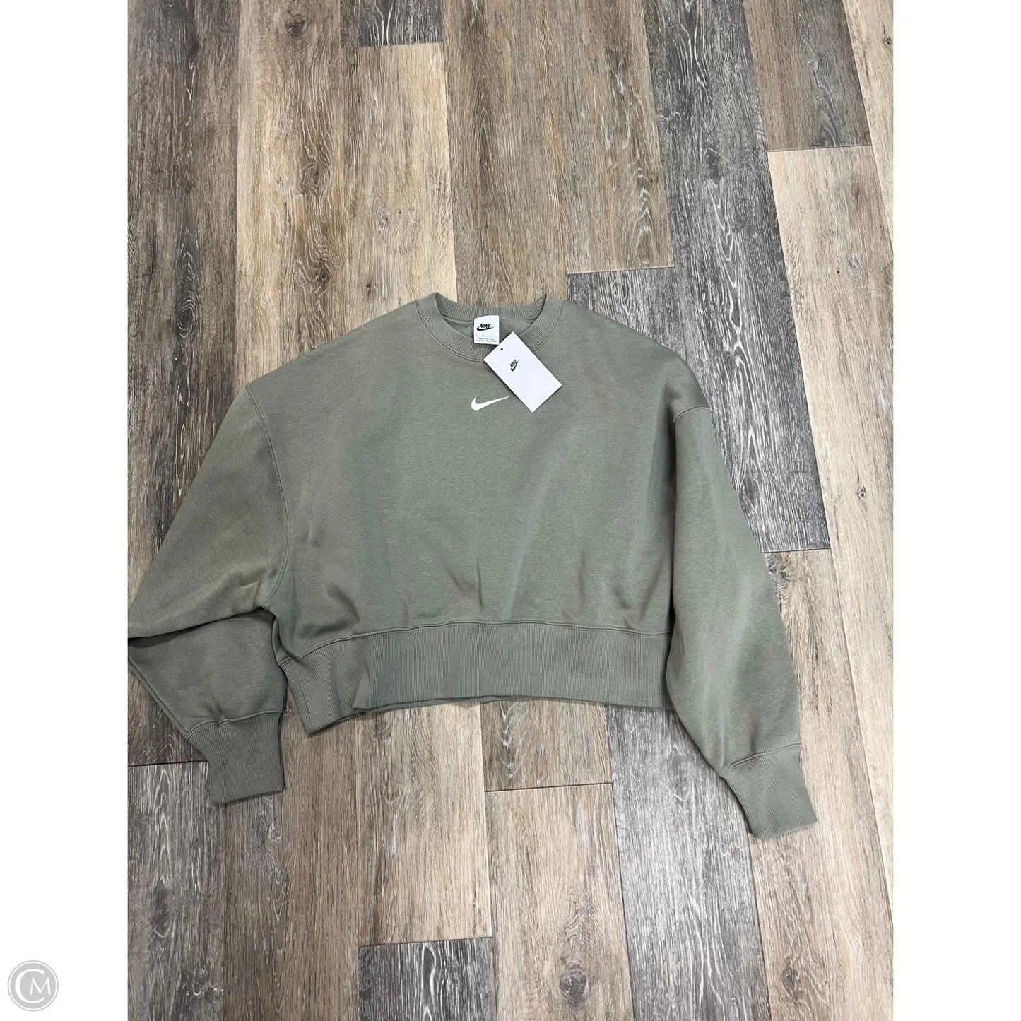 Athletic Sweatshirt Crewneck By Nike Apparel In Green, Size: Xs