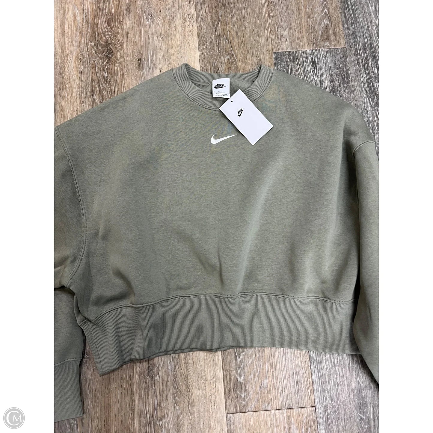 Athletic Sweatshirt Crewneck By Nike Apparel In Green, Size: Xs