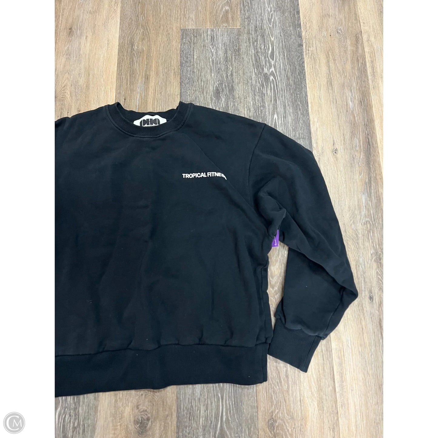 Sweatshirt Crewneck By Palm Heights In Black, Size: M