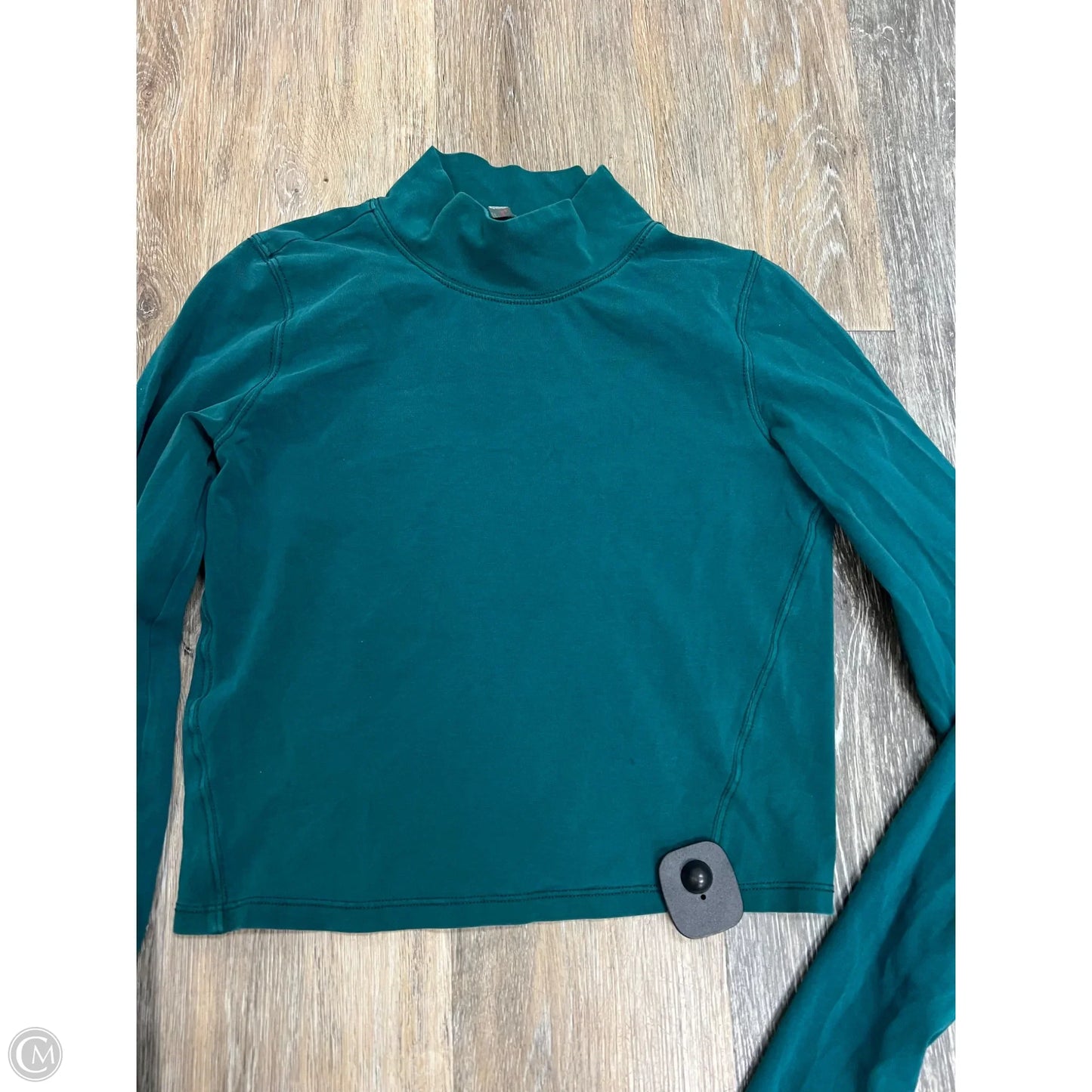 Athletic Top Long Sleeve Collar By Free People In Teal, Size: Xs