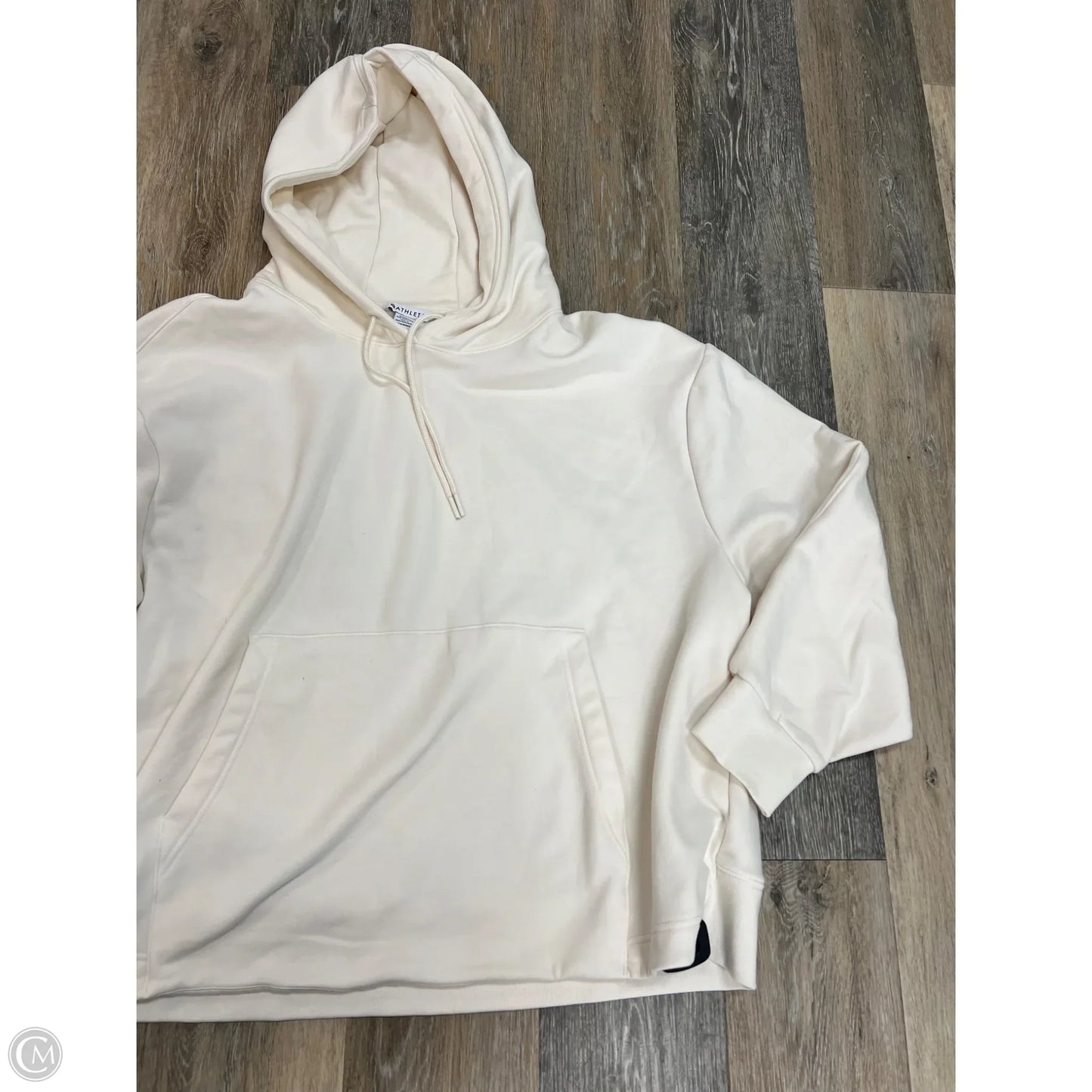 Athletic Sweatshirt Hoodie By Athleta In Cream, Size: 2x
