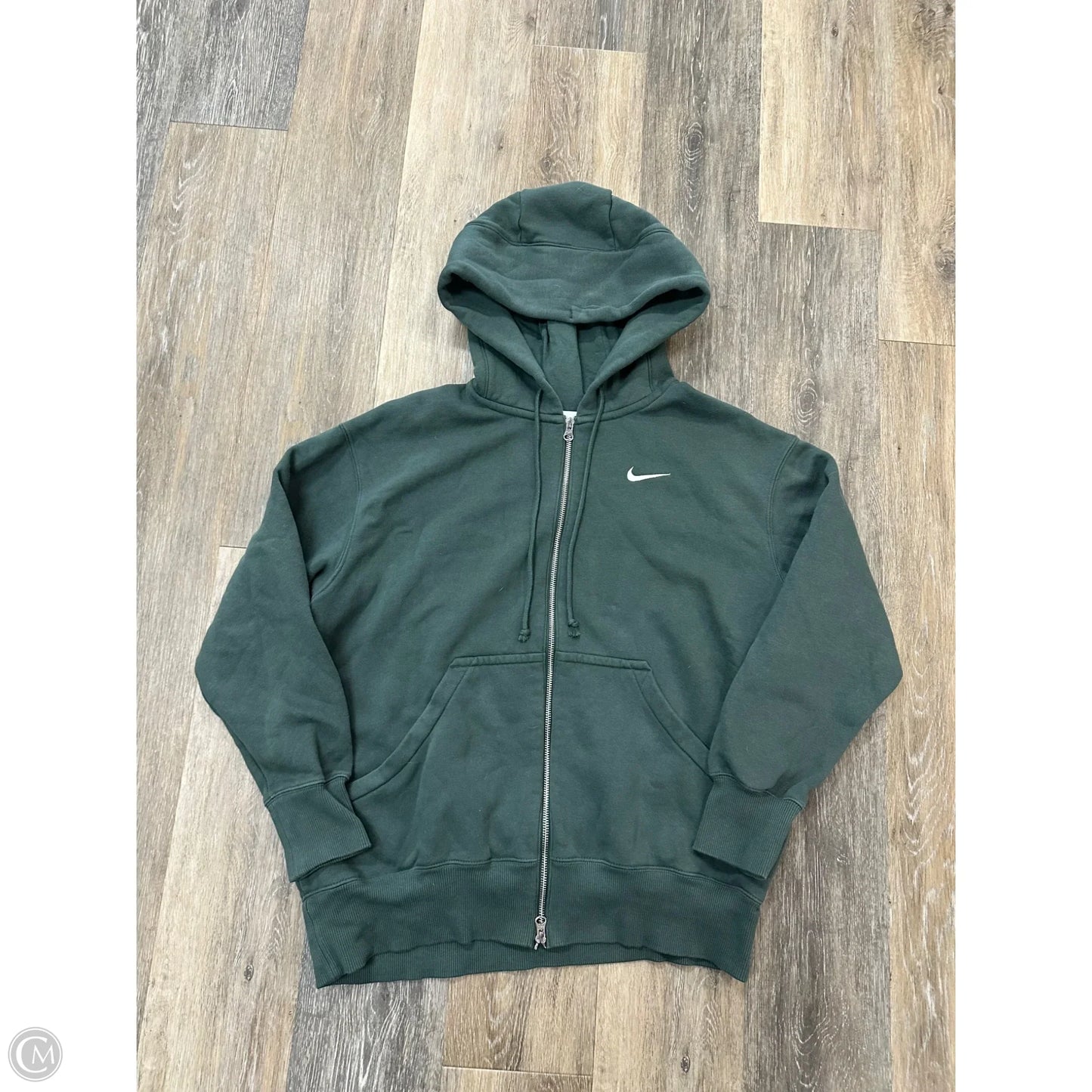 Athletic Sweatshirt Hoodie By Nike Apparel In Green, Size: S