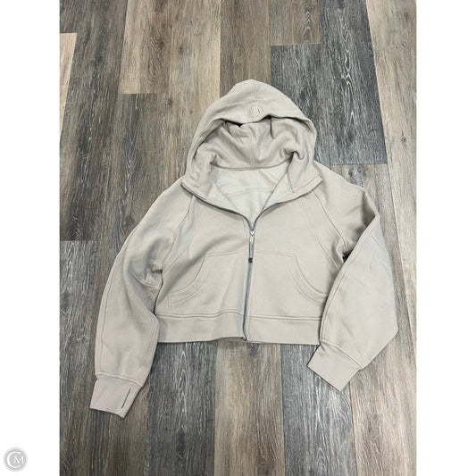 Athletic Sweatshirt Hoodie By Lululemon In Tan, Size: Xs/S