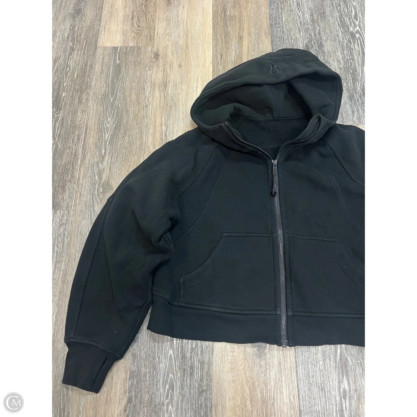 Athletic Sweatshirt Hoodie By Lululemon In Black, Size: Xs/S