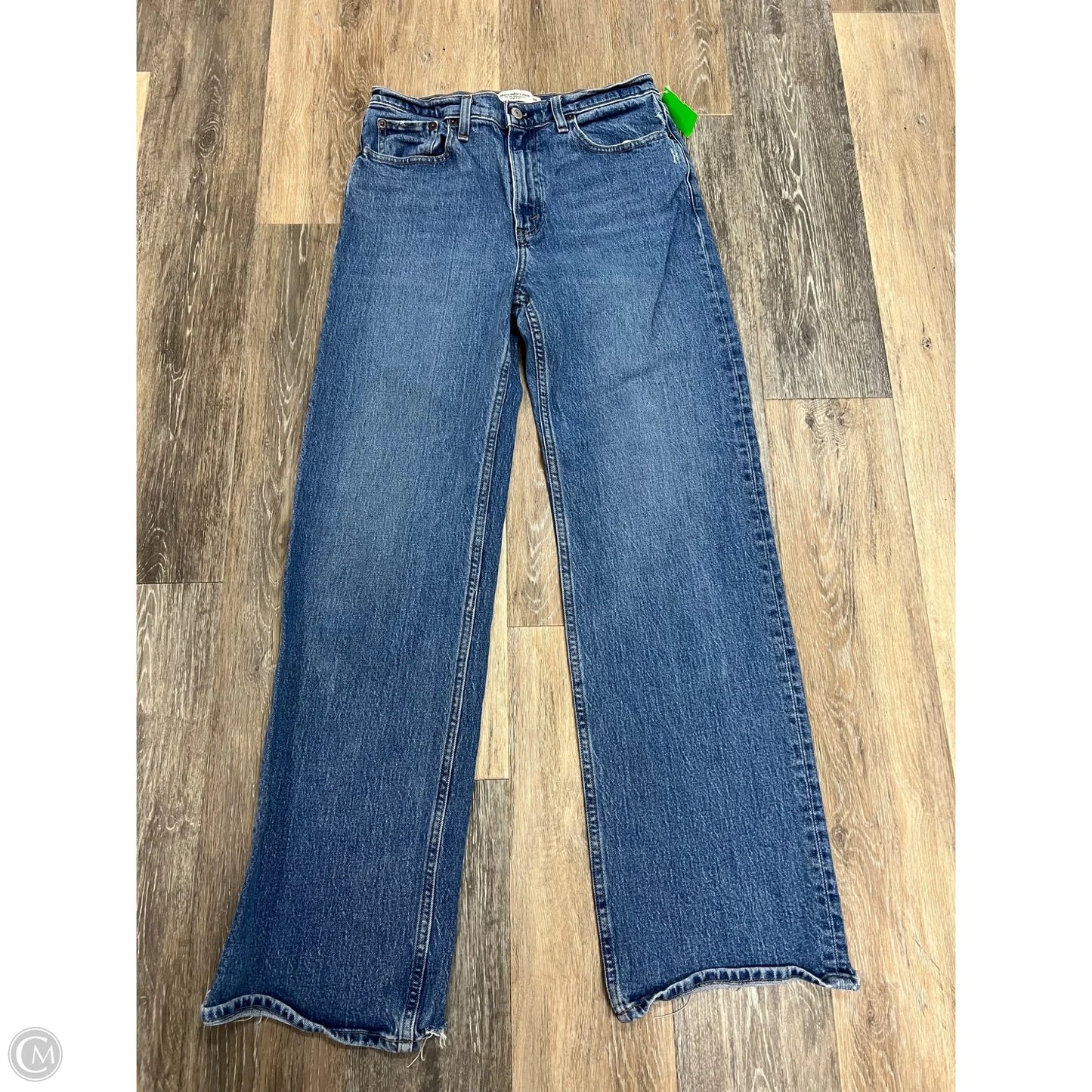 Jeans Straight By Abercrombie And Fitch In Blue Denim, Size: 8l