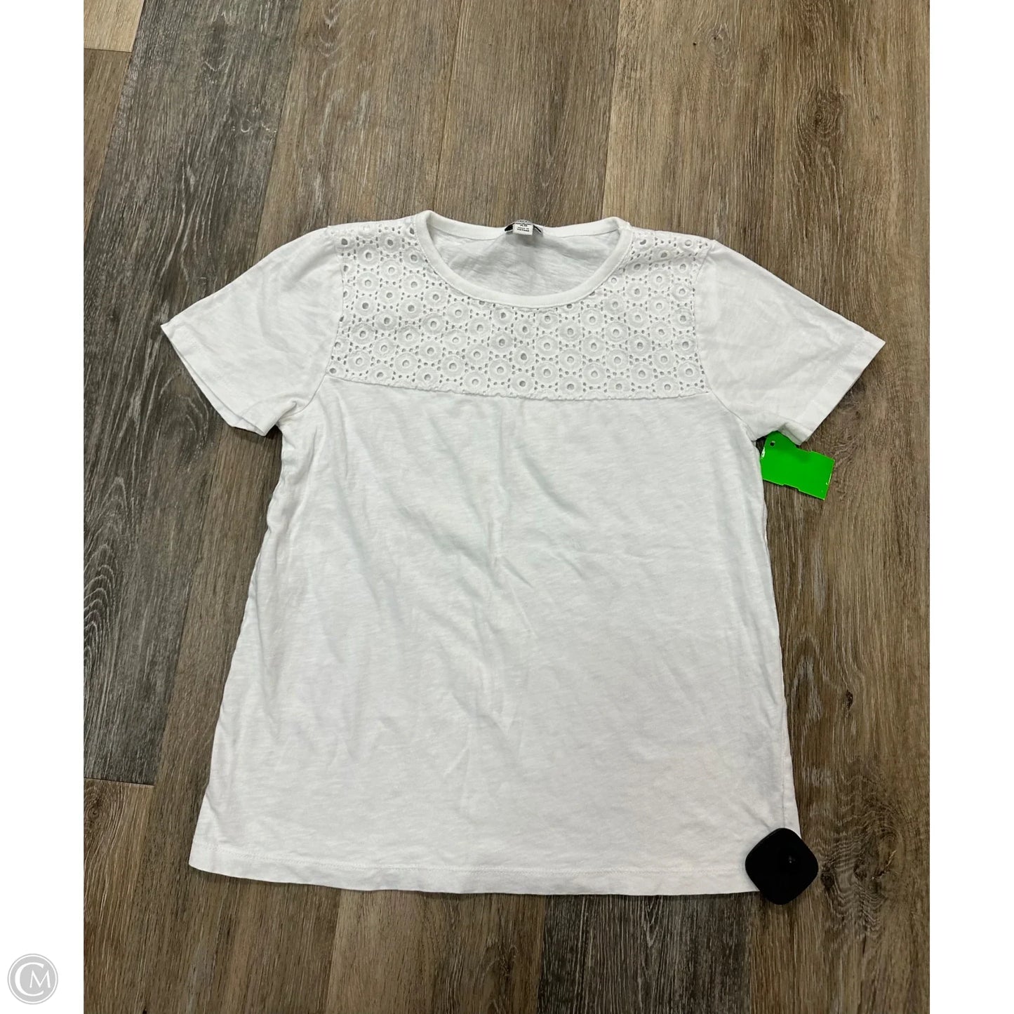Top Short Sleeve By J. Crew In White, Size: Xs