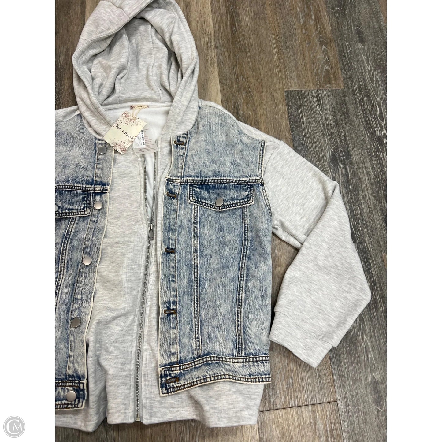 Jacket Denim By Hem & Thread In Blue Denim, Size: L